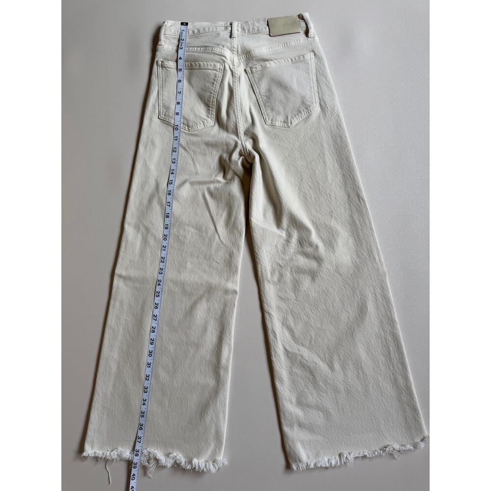 Citizens of Humanity Women's Cream Lyra High Rise Wide Leg Crop Jeans Size 27 - Picture 10 of 16